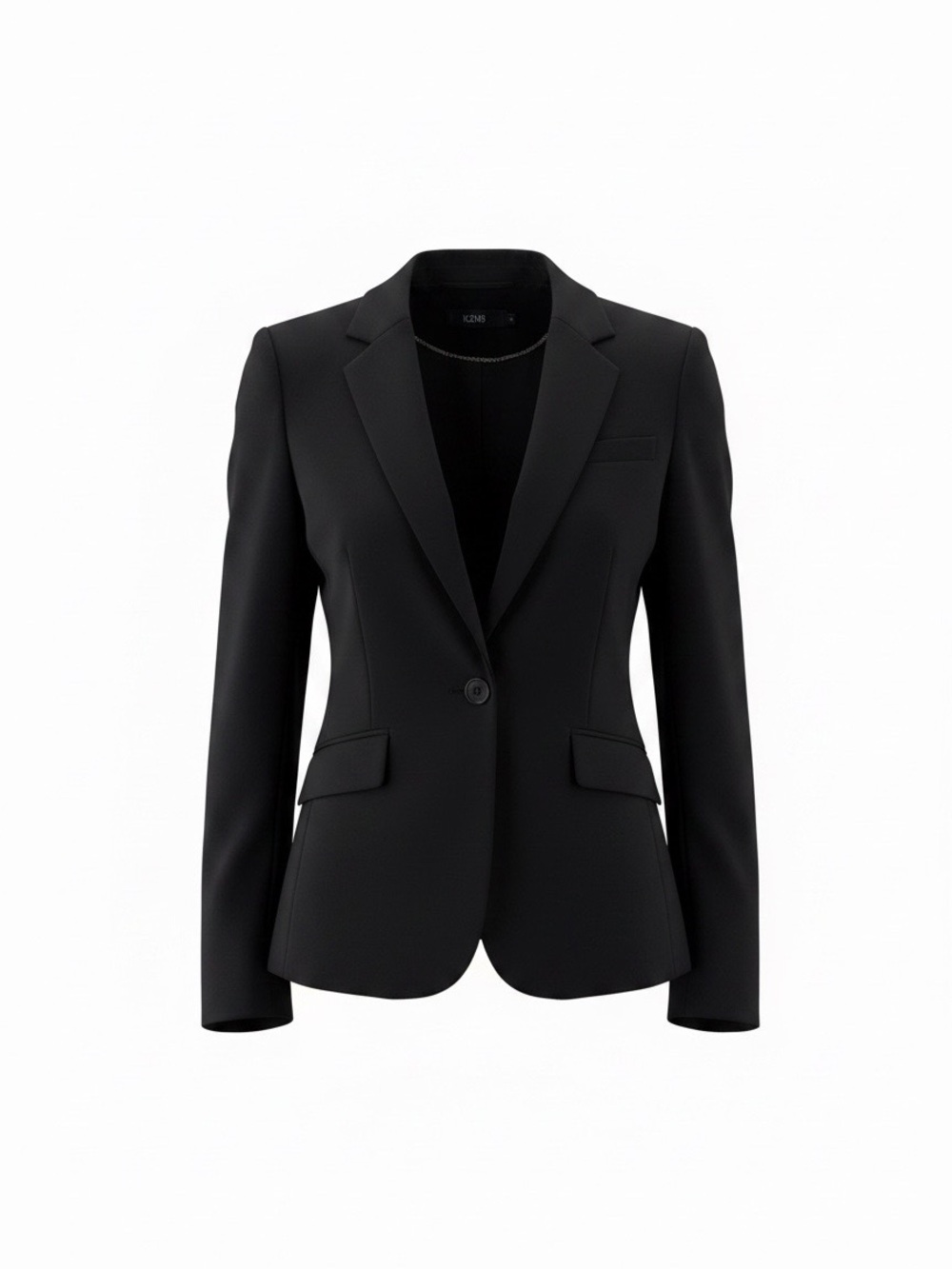 Classic Black Single-Button Women's Blazer